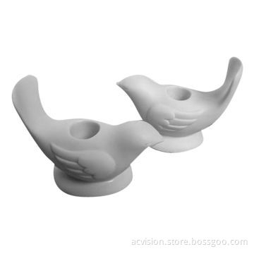 Bird-shaped Ceramic/Christmas Candle Holders, OEM Designs Welcomed